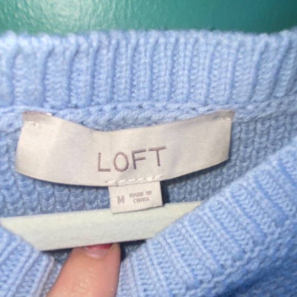 Loft size medium light blue sweater excellent condition - Picture 5 of 6